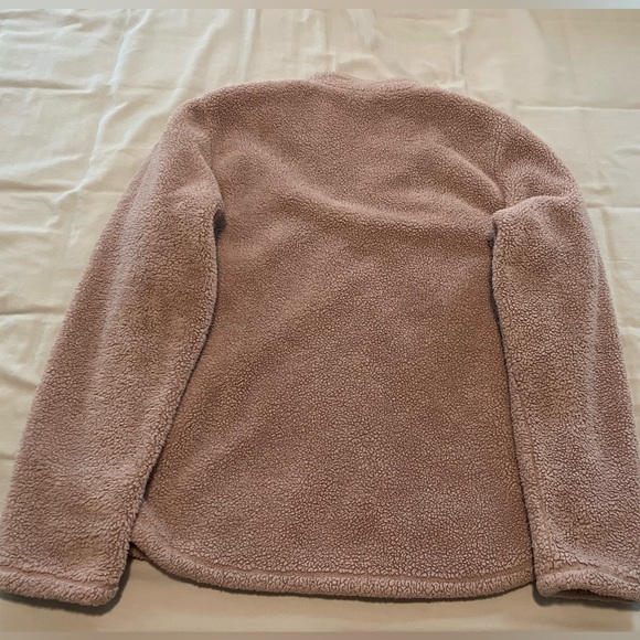 H&M Cozy Mauve Quarter-Zip Fleece Plush Pullover Size M - Picture 5 of 5
